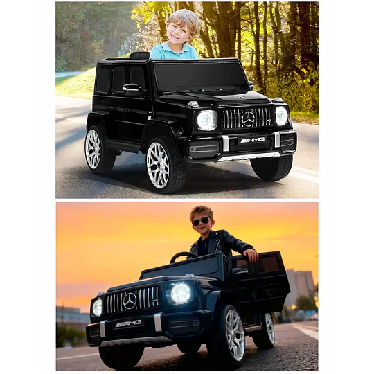 Auto a Batería Jeep G63 Con Licencia Mercedes 12V Negro