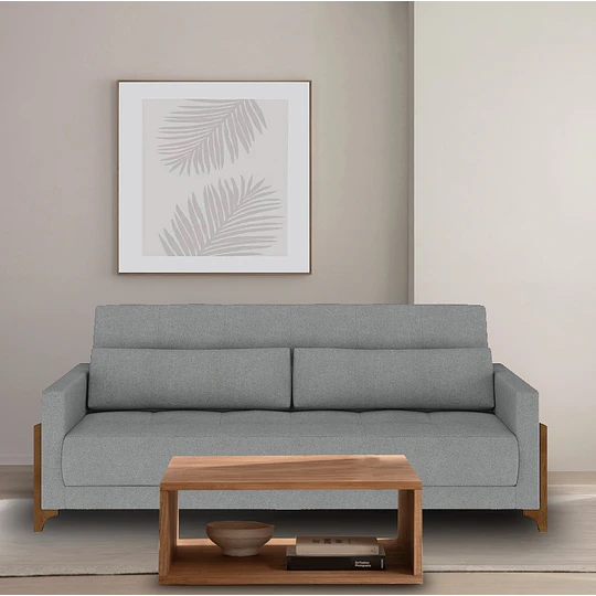 Sofa Cama Grecia Gris - PRODUCTO ARMADO EN TIENDA