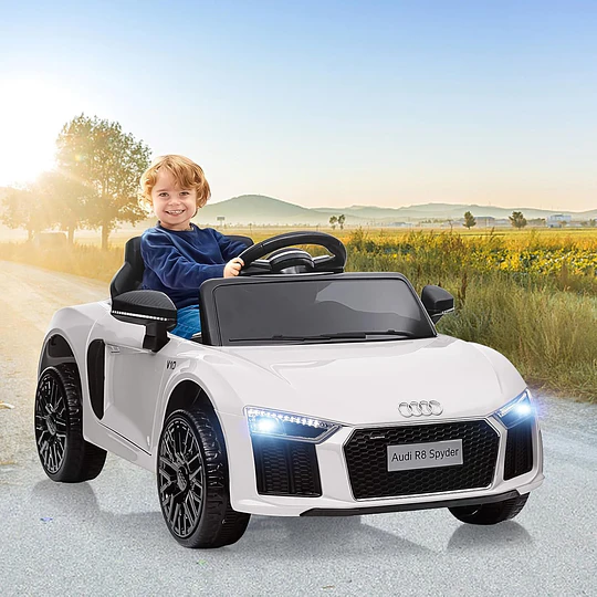 Audi R8 Spyder Bateria Blanco - 