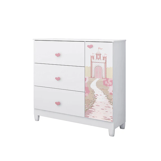 Cómoda Infantil Con Puerta Sofia Blanco  - 