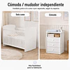 Cuna con Cómoda Mudador Bambini Blanco 
