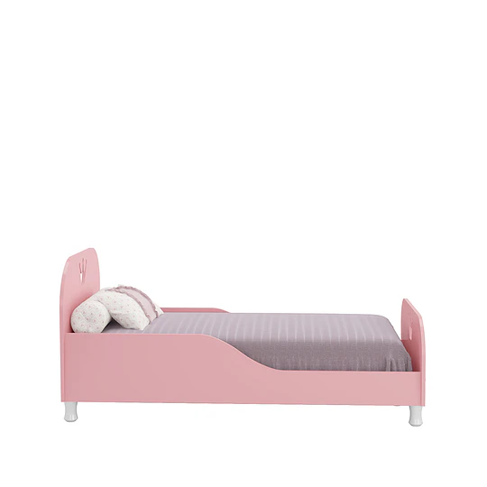 Mini Cama de Transición Infantil Princesa Kidscool MDF Rosada   - 