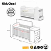 Cuna con Cómoda Mudador Bambini Blanco 