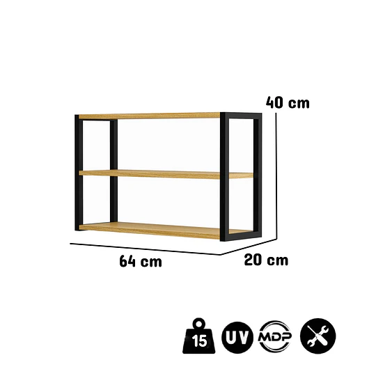Repisa Pared Berlin 3 Miel - 