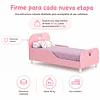 Mini Cama de Transición Infantil Princesa Kidscool MDF Rosada   - 