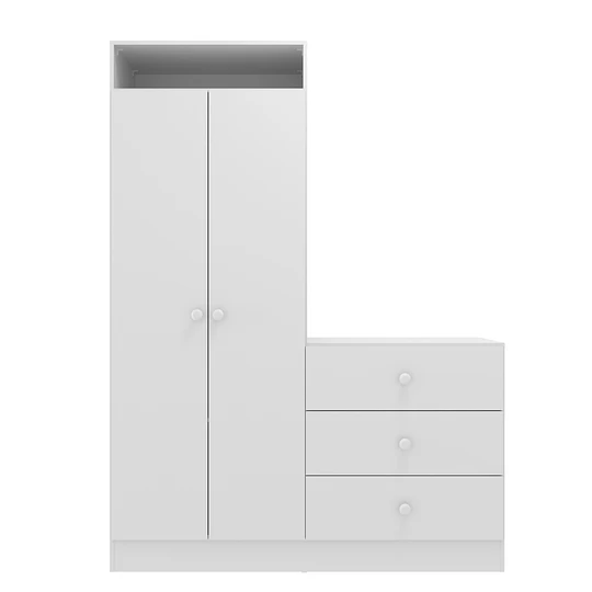Closet Armario Infantil con Cómoda Kidscool Pimpolho Blanco - 