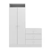 Closet Armario Infantil con Cómoda Kidscool Pimpolho Blanco - 