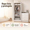 Closet Armario Infantil con Cómoda Kidscool Pimpolho Blanco - 