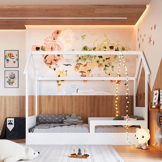 Cama Infantil Montessori Ema Blanco - 