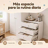 Closet Armario Infantil con Cómoda Kidscool Pimpolho Blanco - 