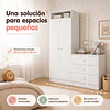 Closet Armario Infantil con Cómoda Kidscool Pimpolho Blanco - 