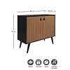 Buffet Amber 2 Puertas Negro/Brise - 