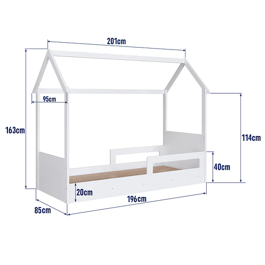 Cama Infantil Montessori Ema Blanco - 