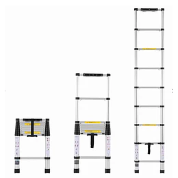 Escalera Telescópica 2.6 mt Aluminio Be Design 120 kg