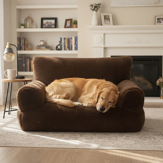 Cama Sofá Antiestrés Perro Gato M Cafe Lavable PetsCool 