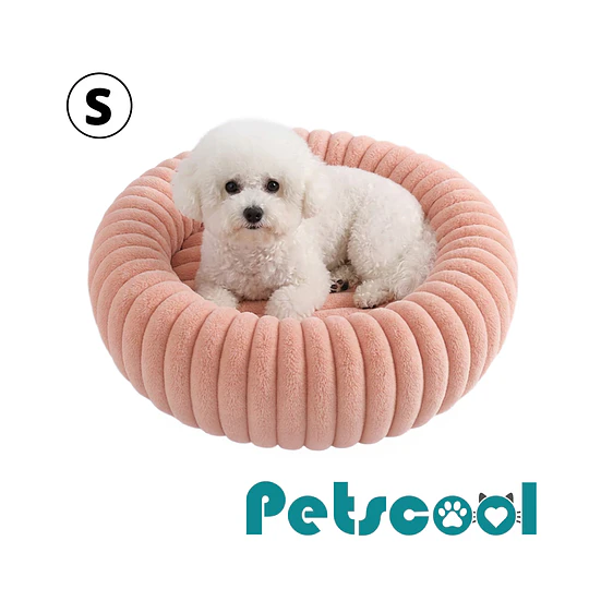 Cama Nido Donut Mascotas S PetsCool Rosa 50 cm Antiansiedad Perro Gato