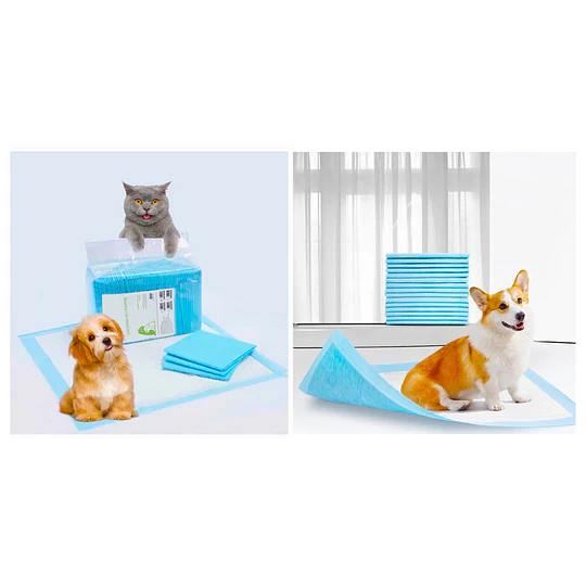 Sabanillas para Perros 60x60 cm PetsCool 40 Unidades 6 Capas Ultra Absorbentes 