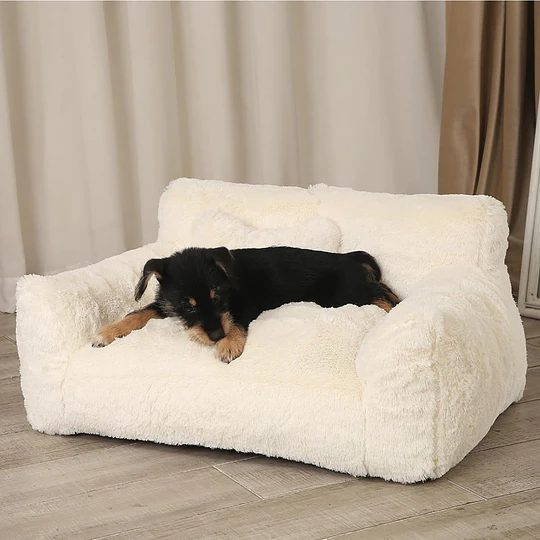 Cama Sofá Relajante Mascotas PetsCool M Beige Lavable y Ortopédica 