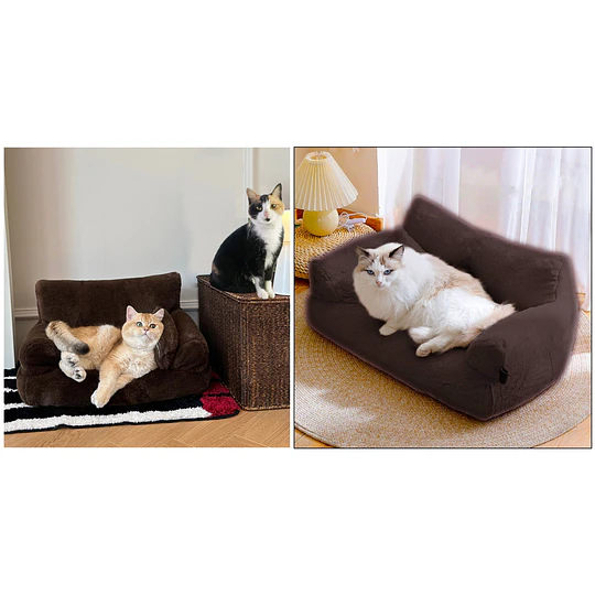 Cama Sofá Antiestrés Perro Gato M Cafe Lavable PetsCool 