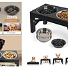 Comedero Elevado Ajustable PetsCool 5 Alturas Plato Anti-voracidad                                                