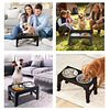 Comedero Elevado Ajustable PetsCool 5 Alturas Plato Anti-voracidad                                                