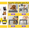 Comedero Elevado Ajustable PetsCool 5 Alturas Plato Anti-voracidad                                                