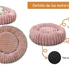 Cama Nido Donut Mascotas M PetsCool Rosa 60 cm Antiansiedad Perro Gato
