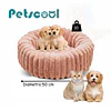 Cama Nido Donut Mascotas S PetsCool Rosa 50 cm Antiansiedad Perro Gato