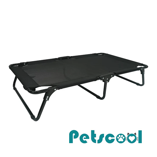 Cama Elevada para Perro PetsCool Talla M Plegable 30 KG Negra 