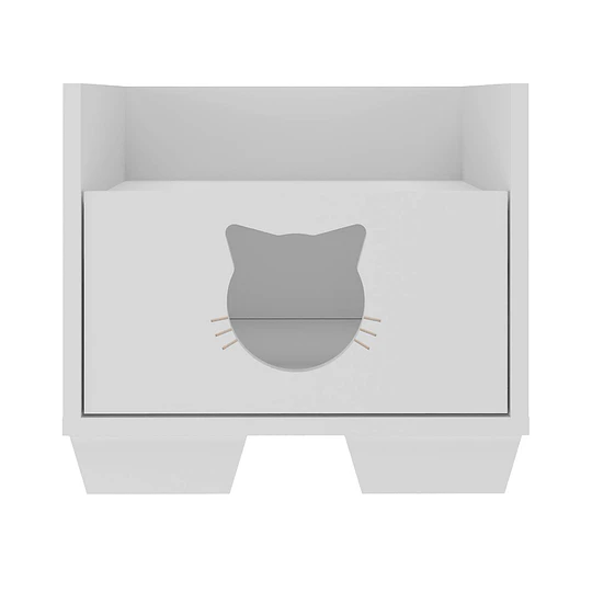 Cama Gatito Blanca Petscool Con Cajón