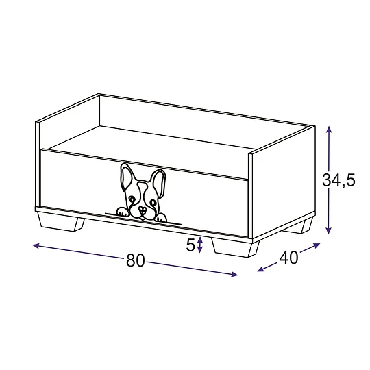 Cama Perrito Blanca Petscool Con Cajon