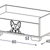 Cama Perrito Blanca Petscool Con Cajon