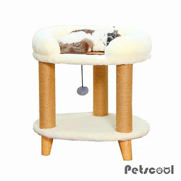 Rascador Cama Blanco Para Gato