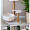 Rascador Blanco Para Gatos 3 Niveles