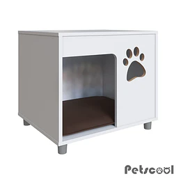 Velador Blanco Pet Para Perro Con Cojín