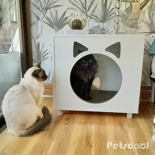 Velador Blanco Pet Para Gato Con Cojín