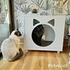 Velador Blanco Pet Para Gato Con Cojín