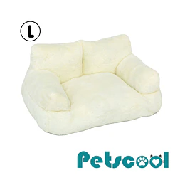 Cama Sofá Relajante Mascotas PetsCool L Beige-Lavable y Ortopédica 