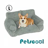 Cama Sofá Relajante Mascotas PetsCool L Gris Lavable y Ortopédica