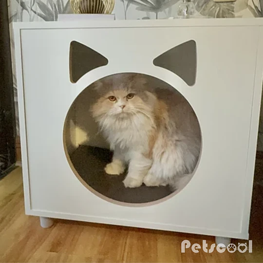 Velador Blanco Pet Para Gato Con Cojín