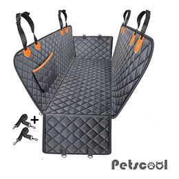 Funda Cubre Asiento Auto Perros Petscool Impermeable y Antideslizante Negra 