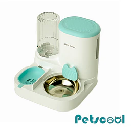 Alimentador Automático de Mascotas 2 en 1 Petscool, Dispensador de Agua Comida 