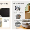 Cama Sofá Relajante Mascotas PetsCool M Gris-Lavable y Ortopédica