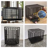 Jaula Corral para Perro y Gato XL Petscool, Doble puerta, Bandeja y Ruedas