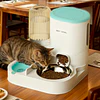 Alimentador Automático de Mascotas 2 en 1 Petscool, Dispensador de Agua Comida 