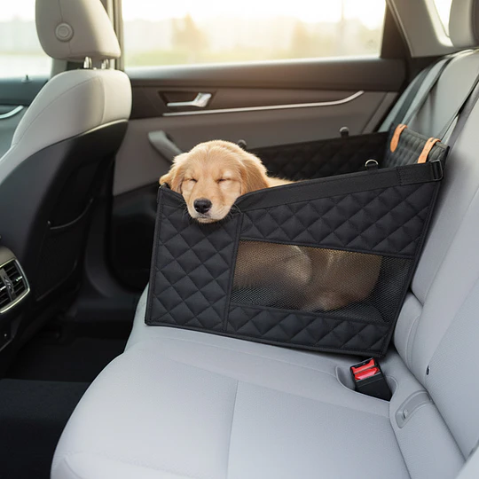 Silla de Auto para Perro PetsCool negra- S- M Impermeable 