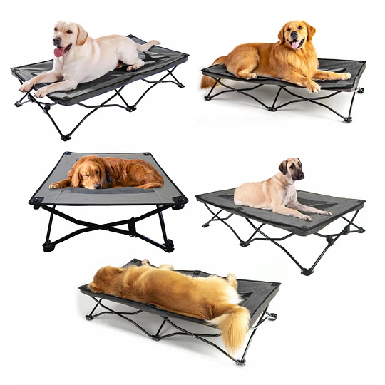 Cama Elevada Plegable para Perro Talla L PetsCool Soporta 90 KG 