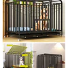 Jaula Corral para Perro y Gato XL Petscool, Doble puerta, Bandeja y Ruedas
