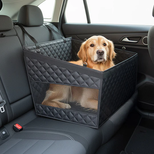 Silla de Auto para Perro PetsCool negra- S- M Impermeable 