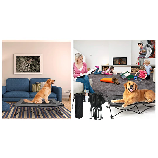 Cama Elevada Plegable para Perro Talla L PetsCool Soporta 90 KG 